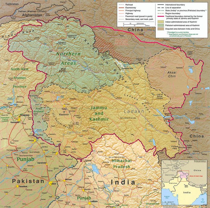India claims the entire erstwhile princely state of Jammu and Kashmir based on an instrument of accession signed in 1947. Pakistan claims Jammu and Kashmir based on its majority Muslim population, whereas China claims the Shaksam Valley and Aksai Chin.