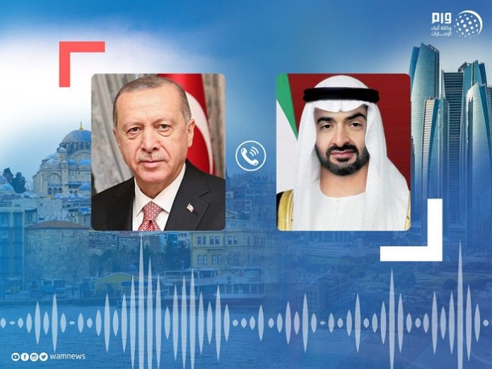 Abu Dhabi Crown Prince, Turkish President review bilateral ties over phone